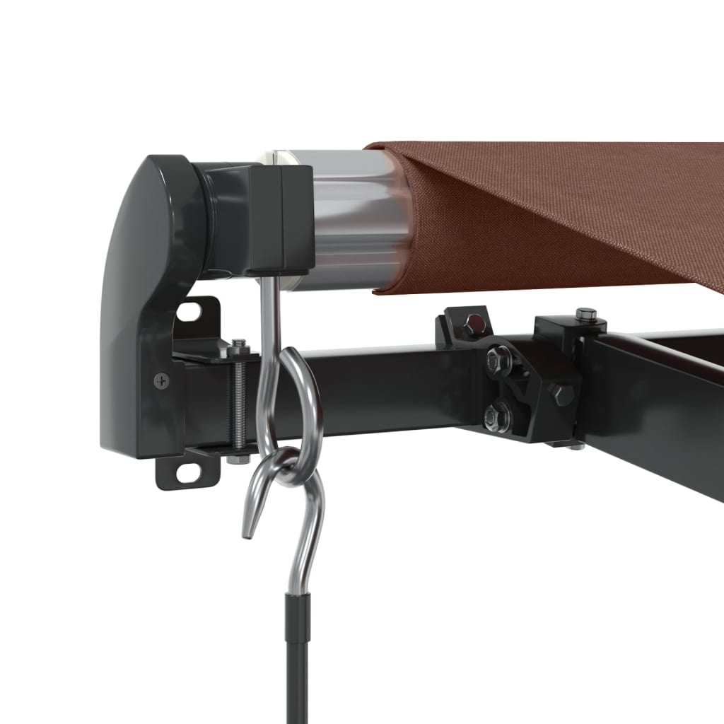 Tenda na ručno uvlačenje s LED smeđa 400 x 350 cm