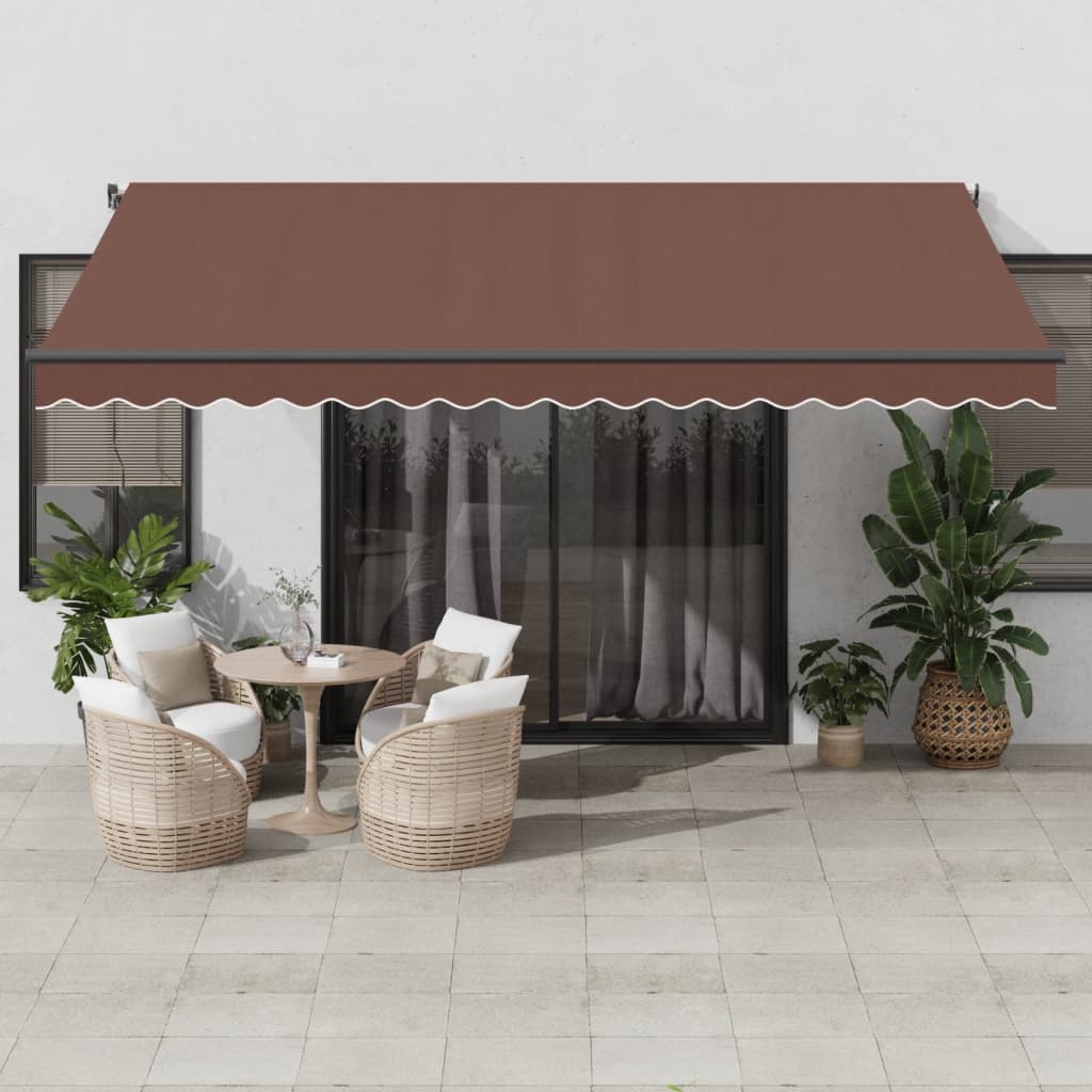 Tenda na ručno uvlačenje smeđa 450 x 350 cm
