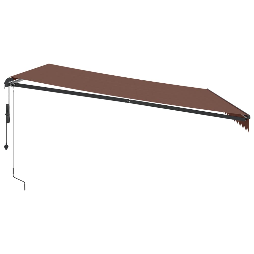Tenda na automatsko uvlačenje s LED smeđa 450 x 350 cm