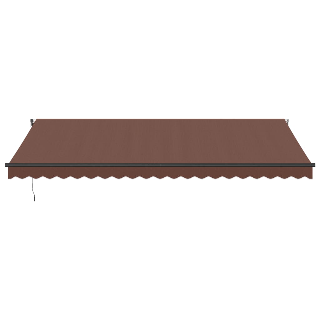 Tenda na automatsko uvlačenje s LED svjetlima smeđa 500x350 cm