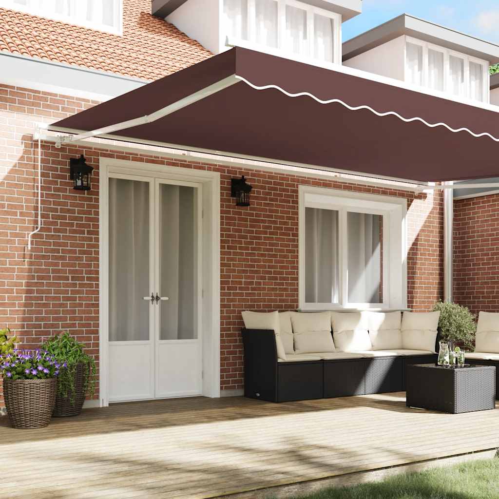 Tenda na ručno uvlačenje smeđa 500 x 300 cm