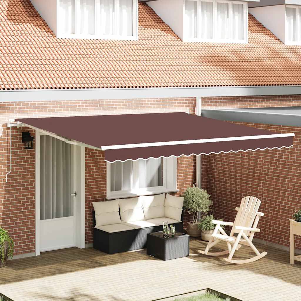Tenda na ručno uvlačenje smeđa 400 x 300 cm