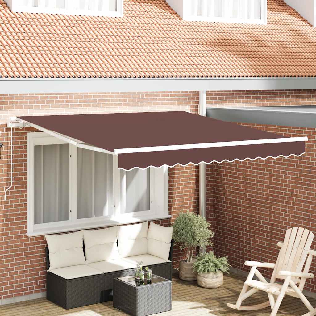 Tenda na ručno uvlačenje smeđa 300 x 250 cm