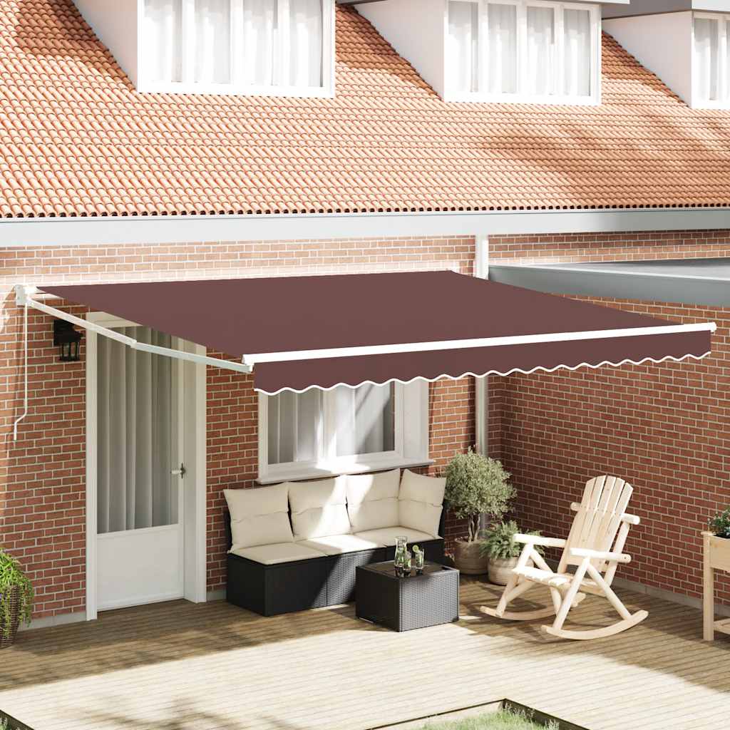 Tenda na ručno uvlačenje smeđa 400 x 300 cm