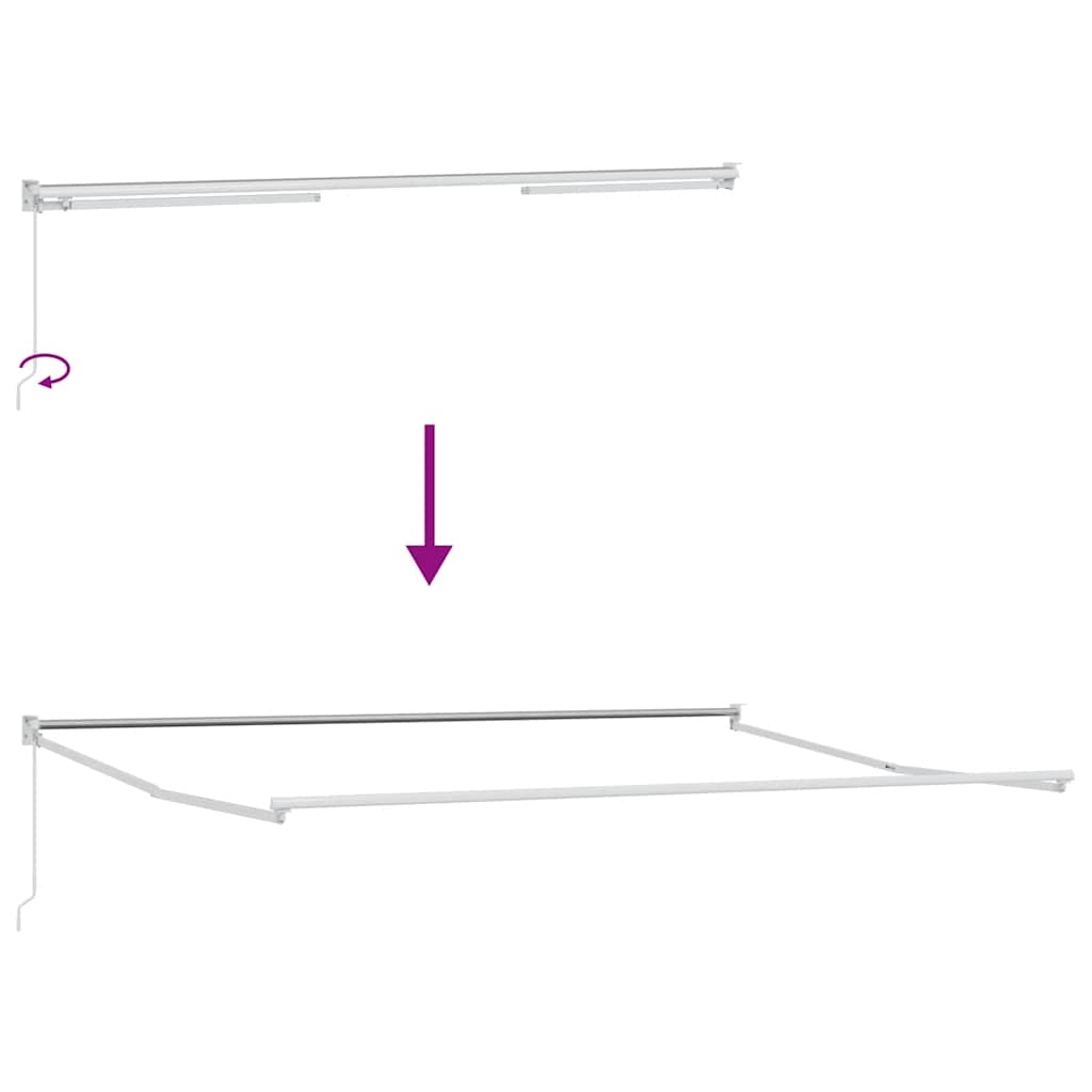 Tenda na ručno uvlačenje smeđa 500 x 300 cm