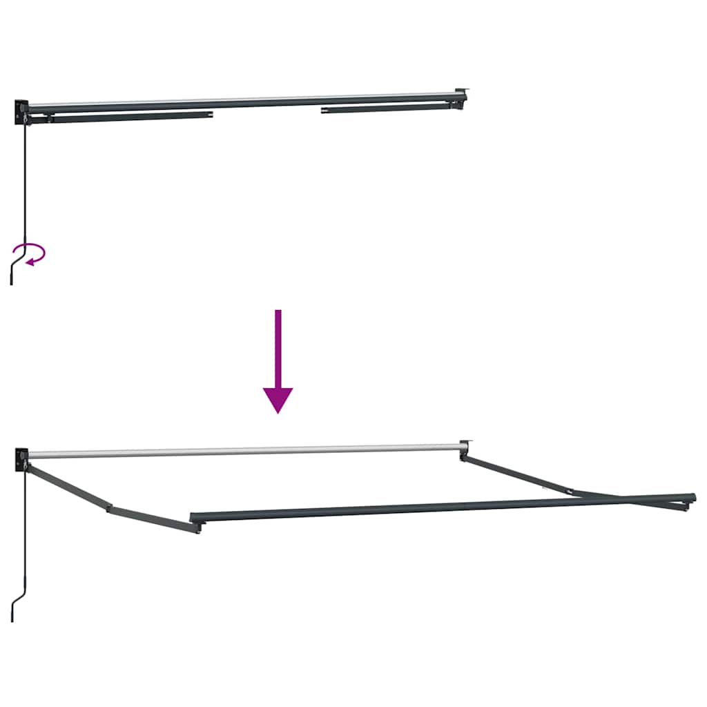 Tenda na ručno uvlačenje smeđa 300 x 250 cm