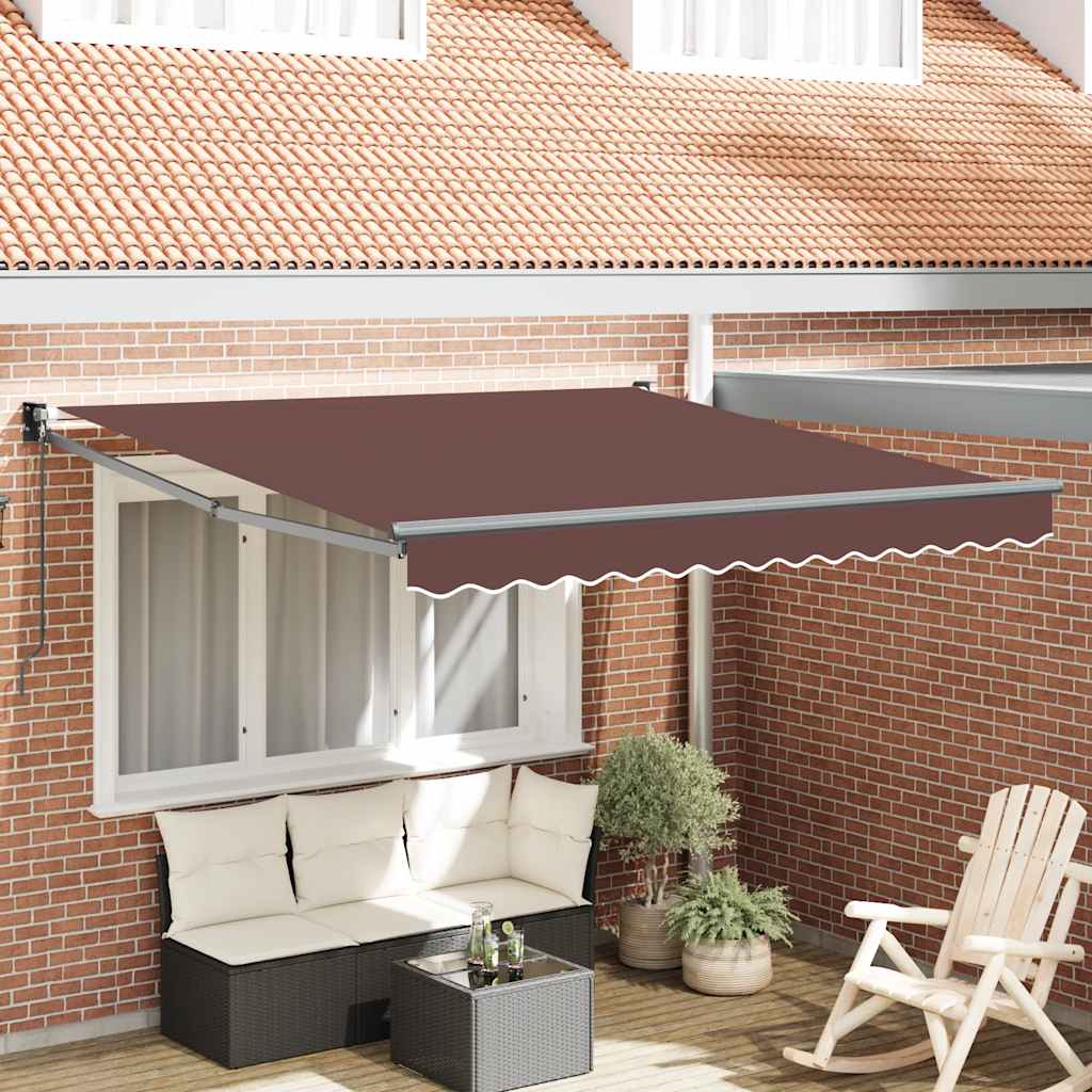 Tenda na ručno uvlačenje smeđa 300 x 250 cm