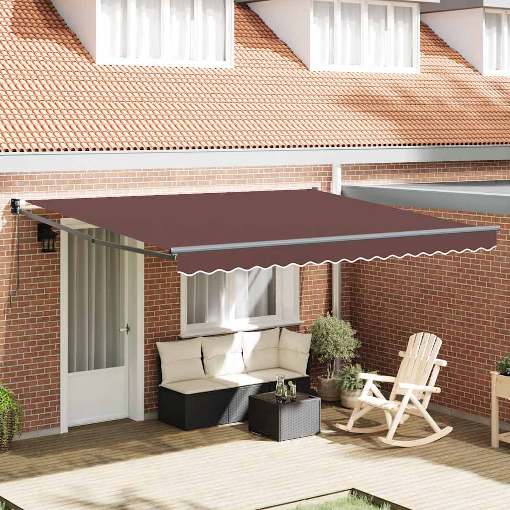 Tenda na ručno uvlačenje smeđa 400 x 300 cm