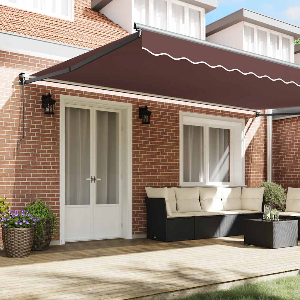Tenda na ručno uvlačenje smeđa 500 x 300 cm