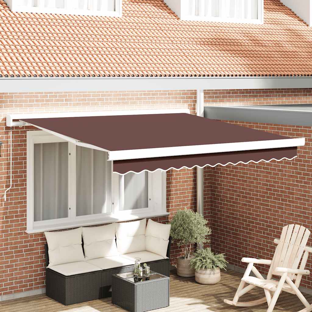 Tenda na ručno uvlačenje smeđa 300 x 250 cm