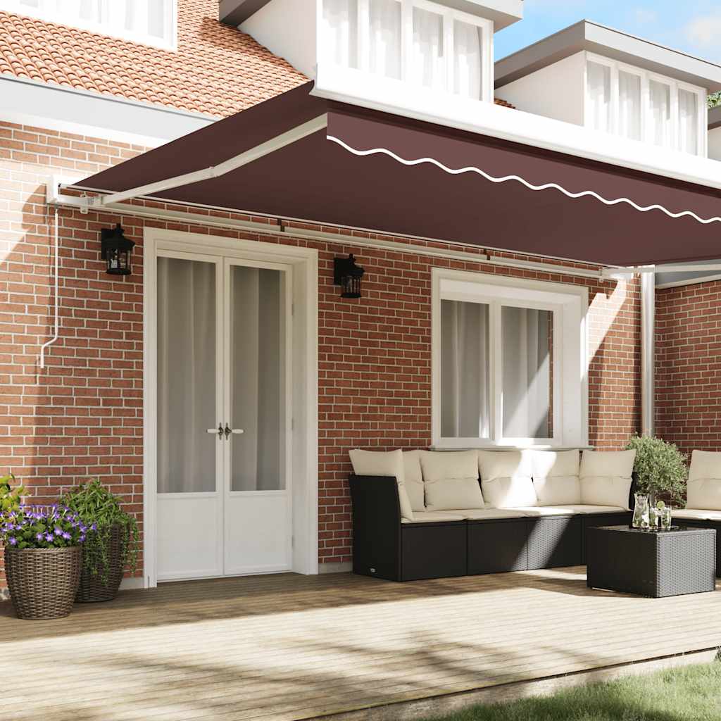 Tenda na ručno uvlačenje smeđa 500 x 300 cm