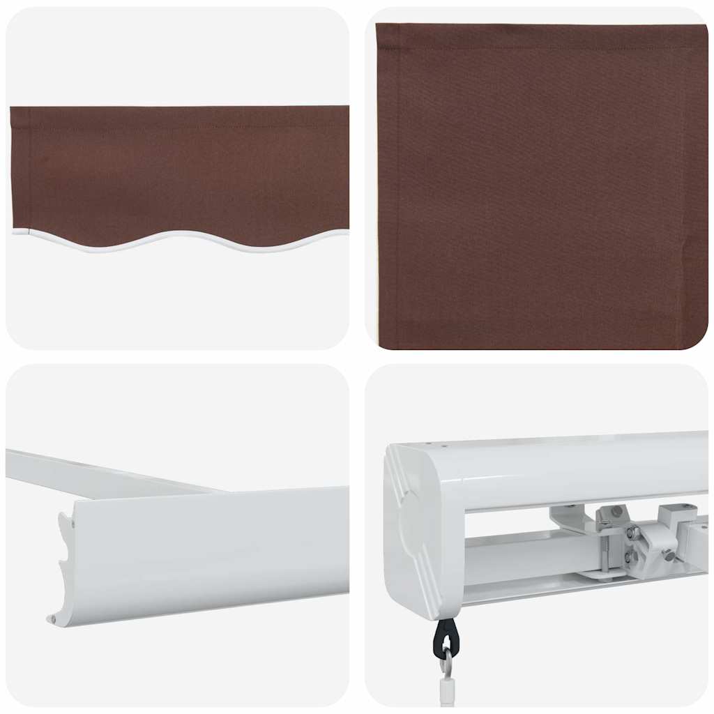 Tenda na ručno uvlačenje smeđa 500 x 300 cm