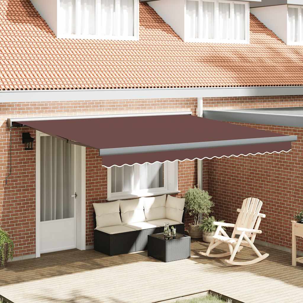 Tenda na ručno uvlačenje smeđa 400 x 300 cm