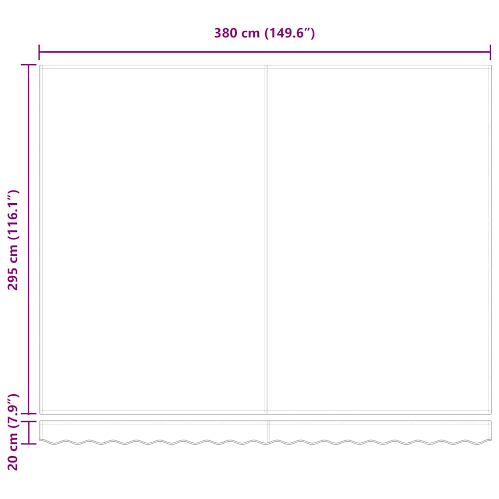 Tenda na automatsko uvlačenje smeđa 400 x 300 cm