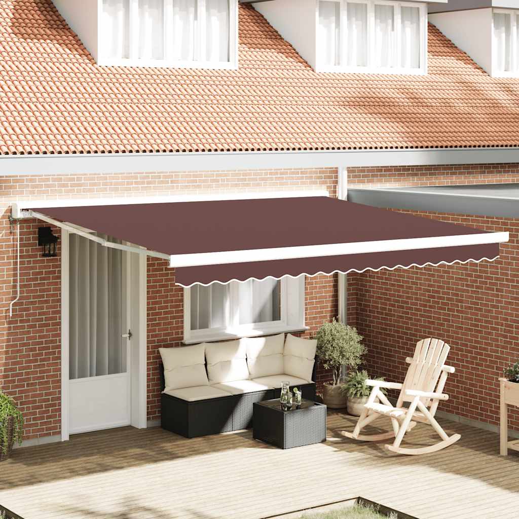 Tenda na automatsko uvlačenje smeđa 400 x 300 cm
