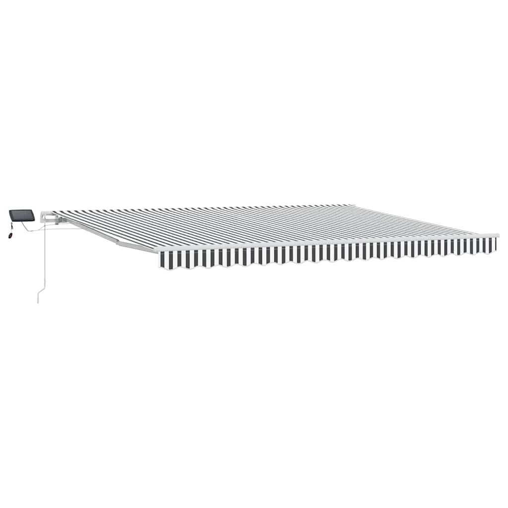 Tenda na ručno uvlačenje s LED antracit i bijela 450 x 300 cm