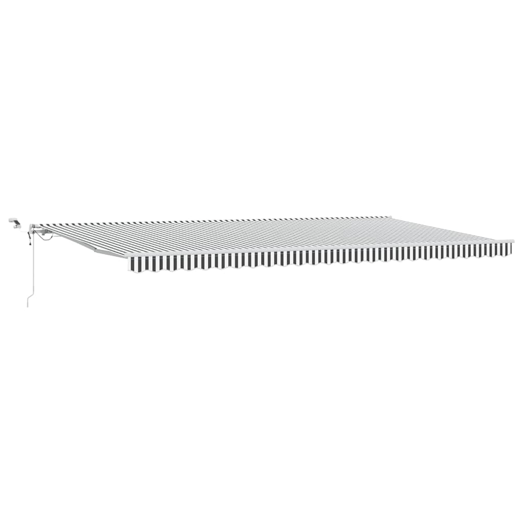 Automatska sklopiva tenda s LED antracit i bijela 600x300 cm