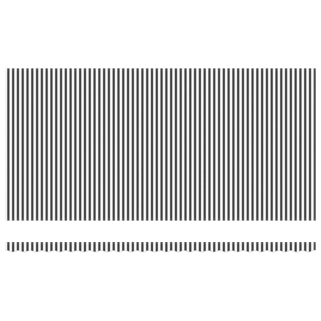 Automatska sklopiva tenda s LED antracit i bijela 600x300 cm