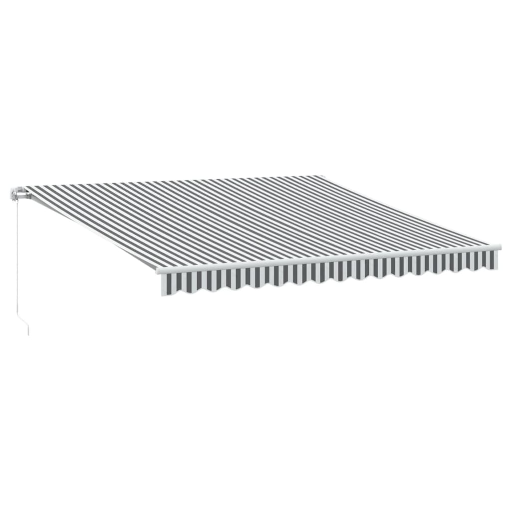 Tenda na ručno uvlačenje antracit i bijela 400 x 350 cm