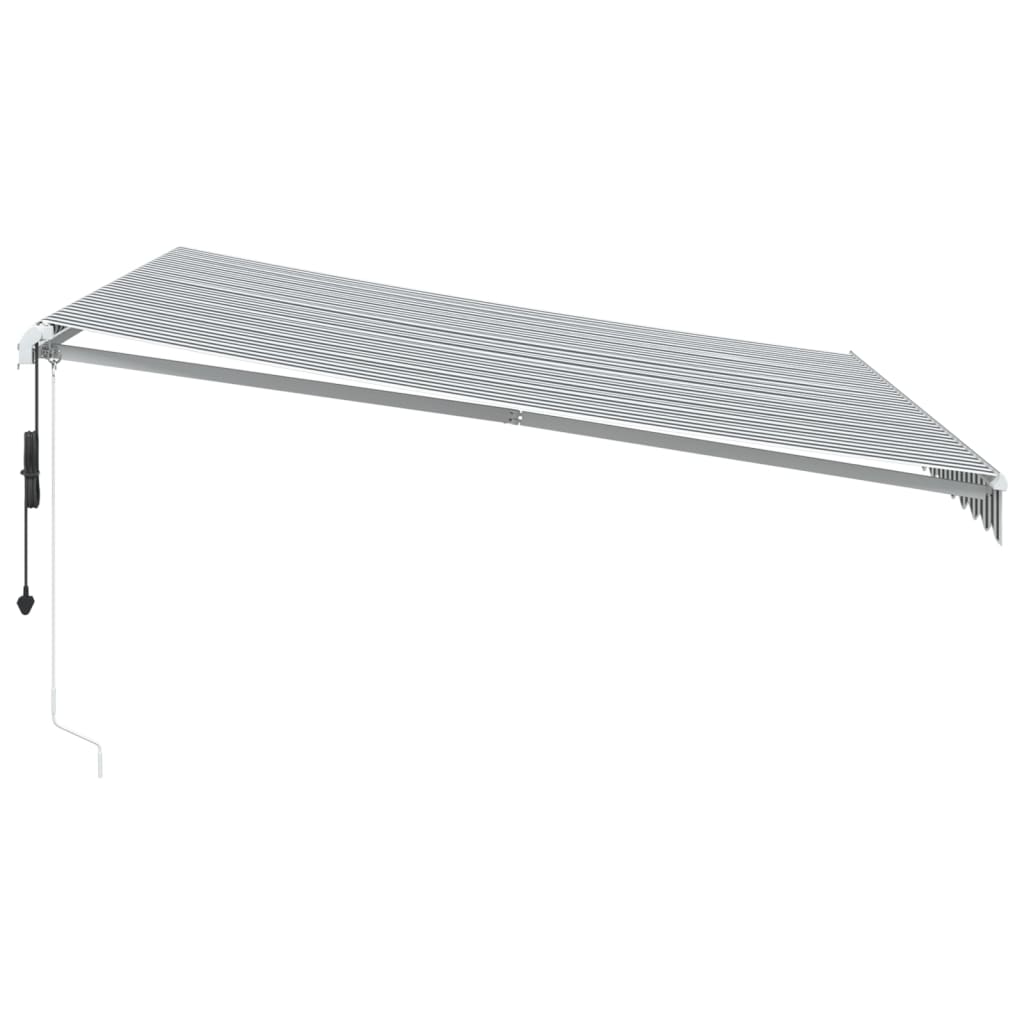 Tenda na automatsko uvlačenje antracit i bijela 400 x 350 cm