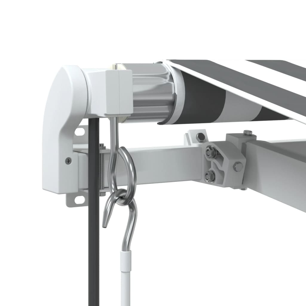 Tenda na automatsko uvlačenje antracit i bijela 400 x 350 cm