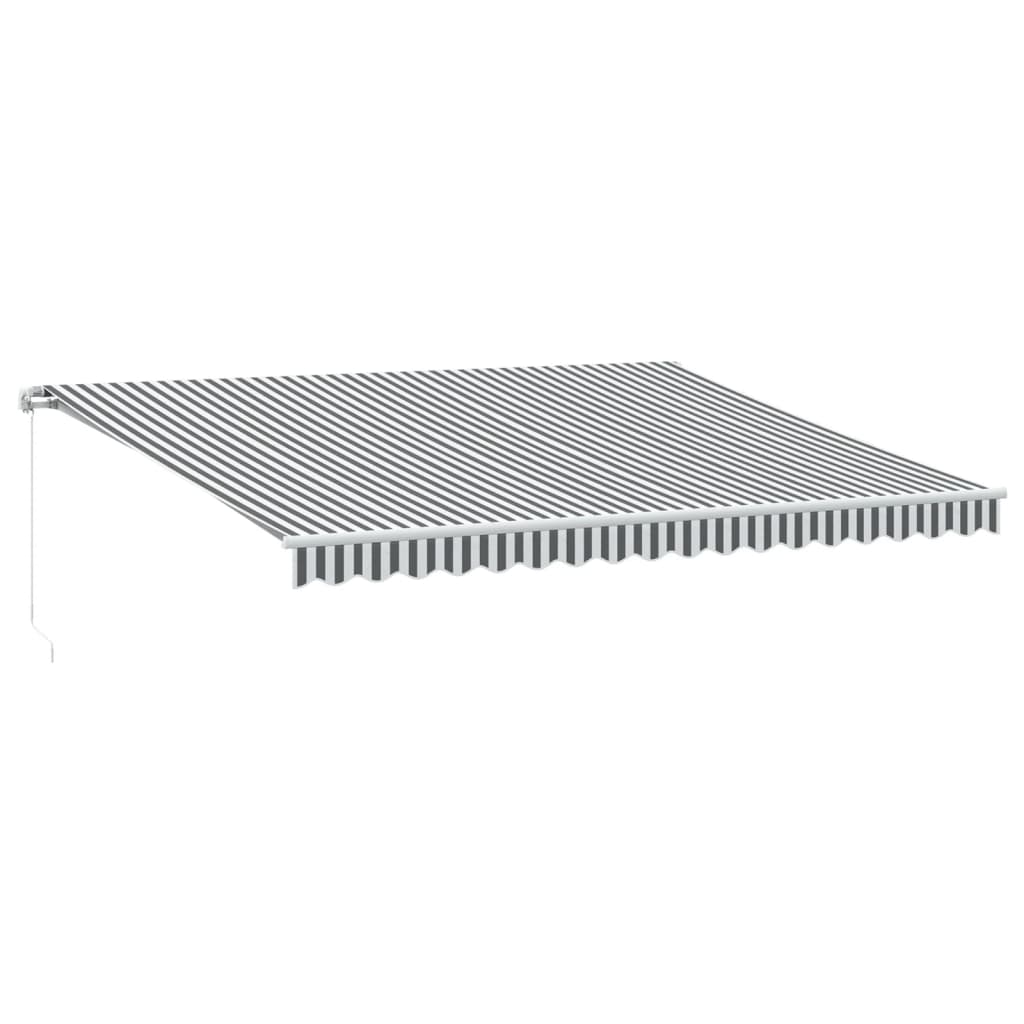 Tenda na ručno uvlačenje s LED antracit i bijela 450 x 350 cm