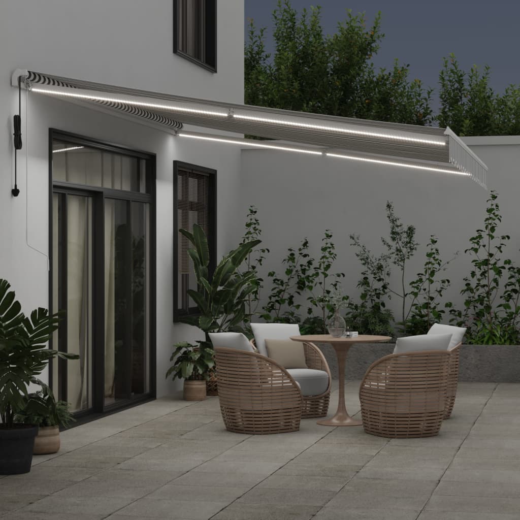 Tenda na automatsko uvlačenje LED antracit i bijela 450x350 cm