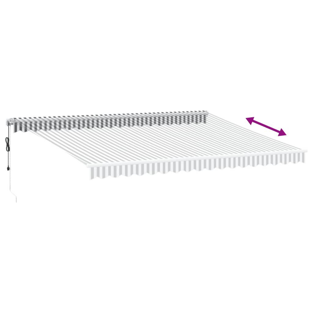 Tenda na automatsko uvlačenje LED antracit i bijela 450x350 cm