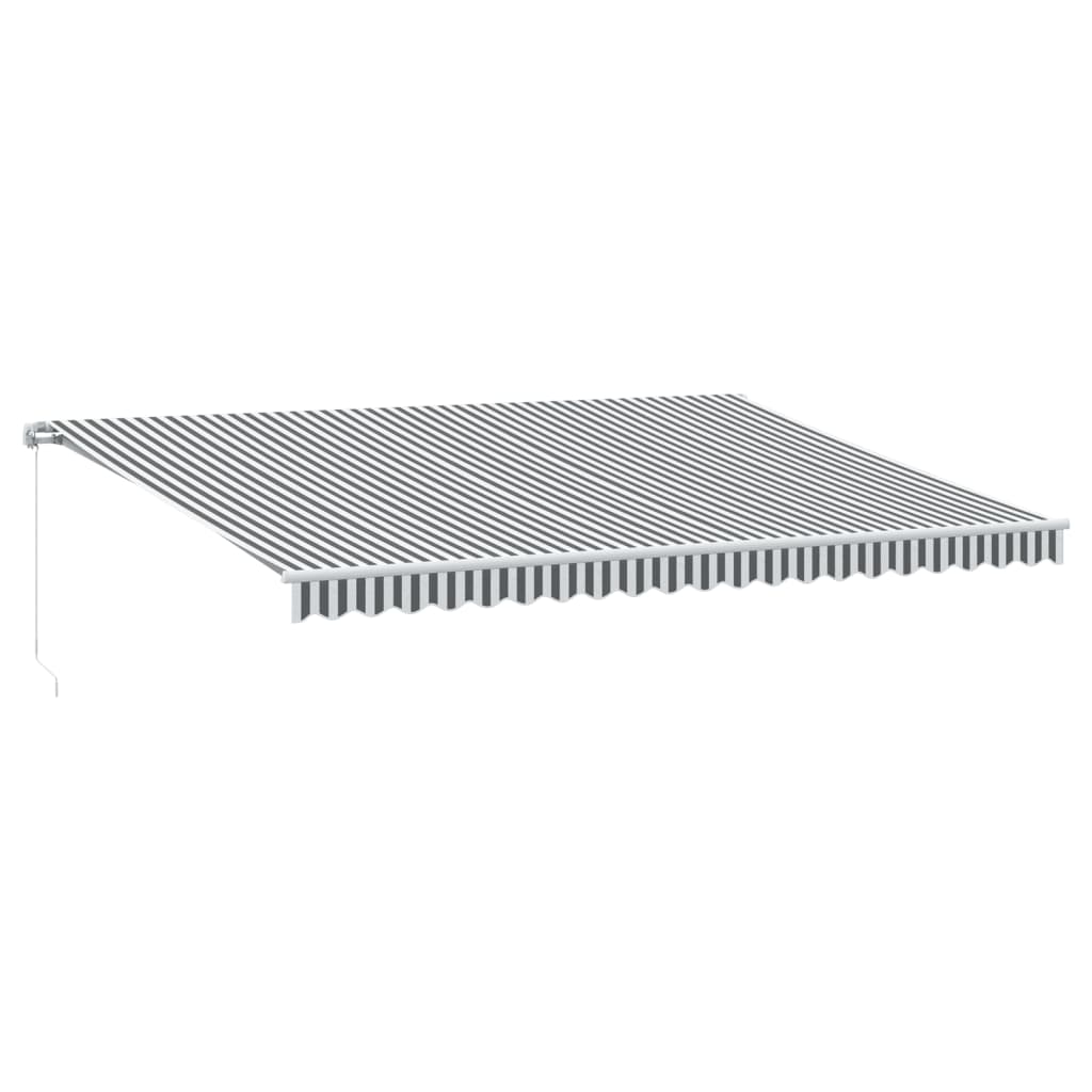 Tenda na ručno uvlačenje s LED antracit i bijela 500 x 350 cm