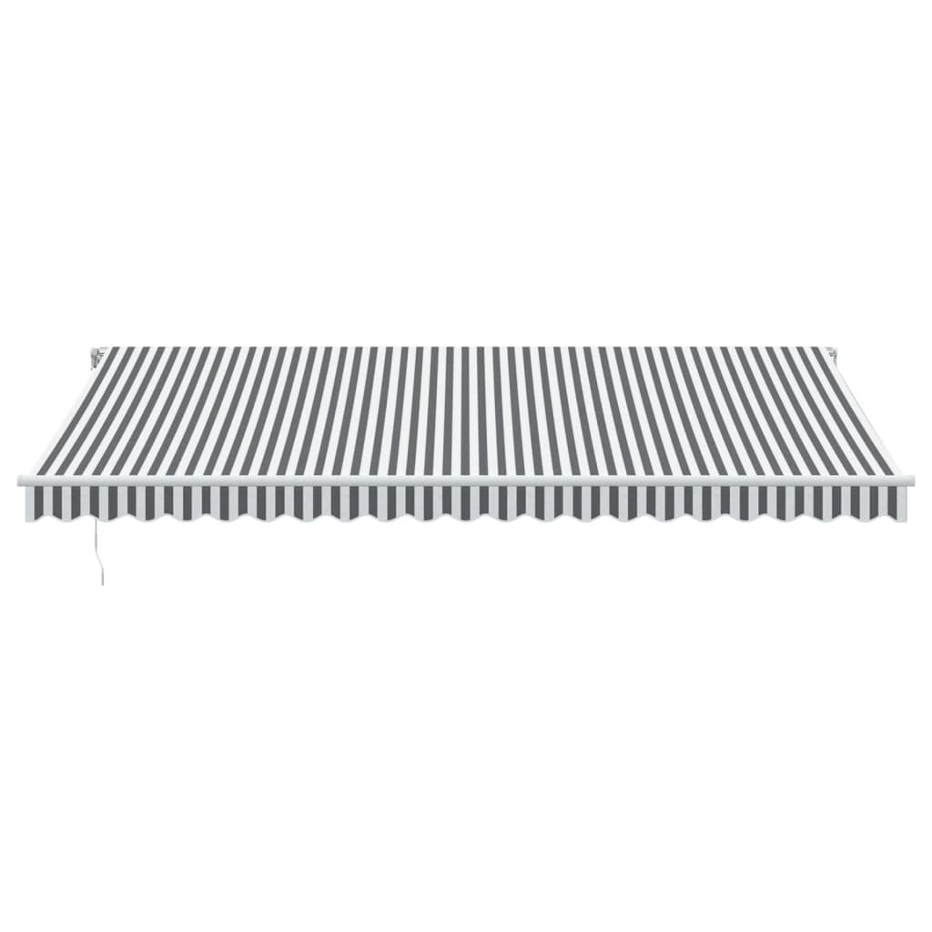 Tenda na ručno uvlačenje s LED antracit i bijela 500 x 350 cm