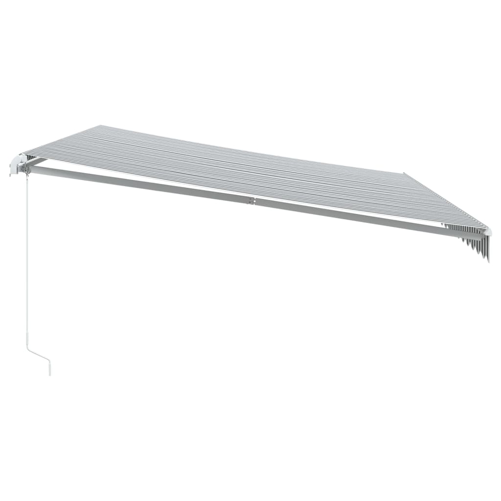 Tenda na ručno uvlačenje s LED antracit i bijela 500 x 350 cm