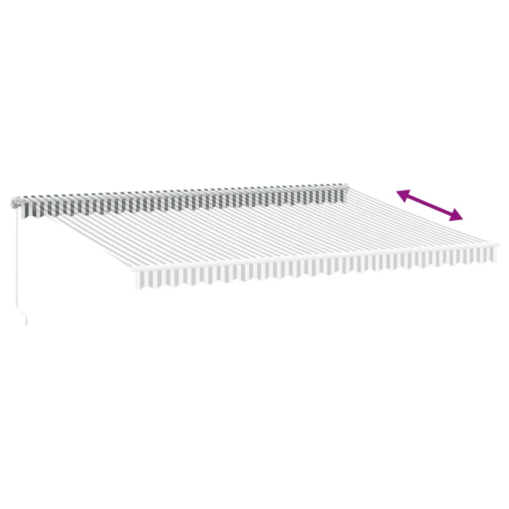 Tenda na ručno uvlačenje s LED antracit i bijela 500 x 350 cm