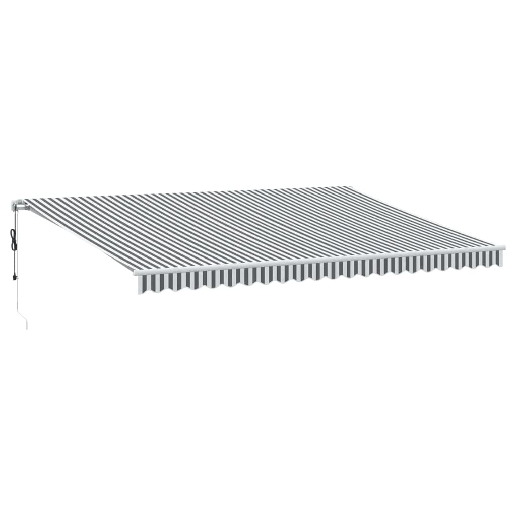 Tenda na automatsko uvlačenje LED antracit i bijela 500x350 cm