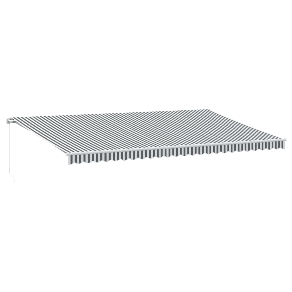 Tenda na ručno uvlačenje s LED antracit i bijela 600 x 350 cm
