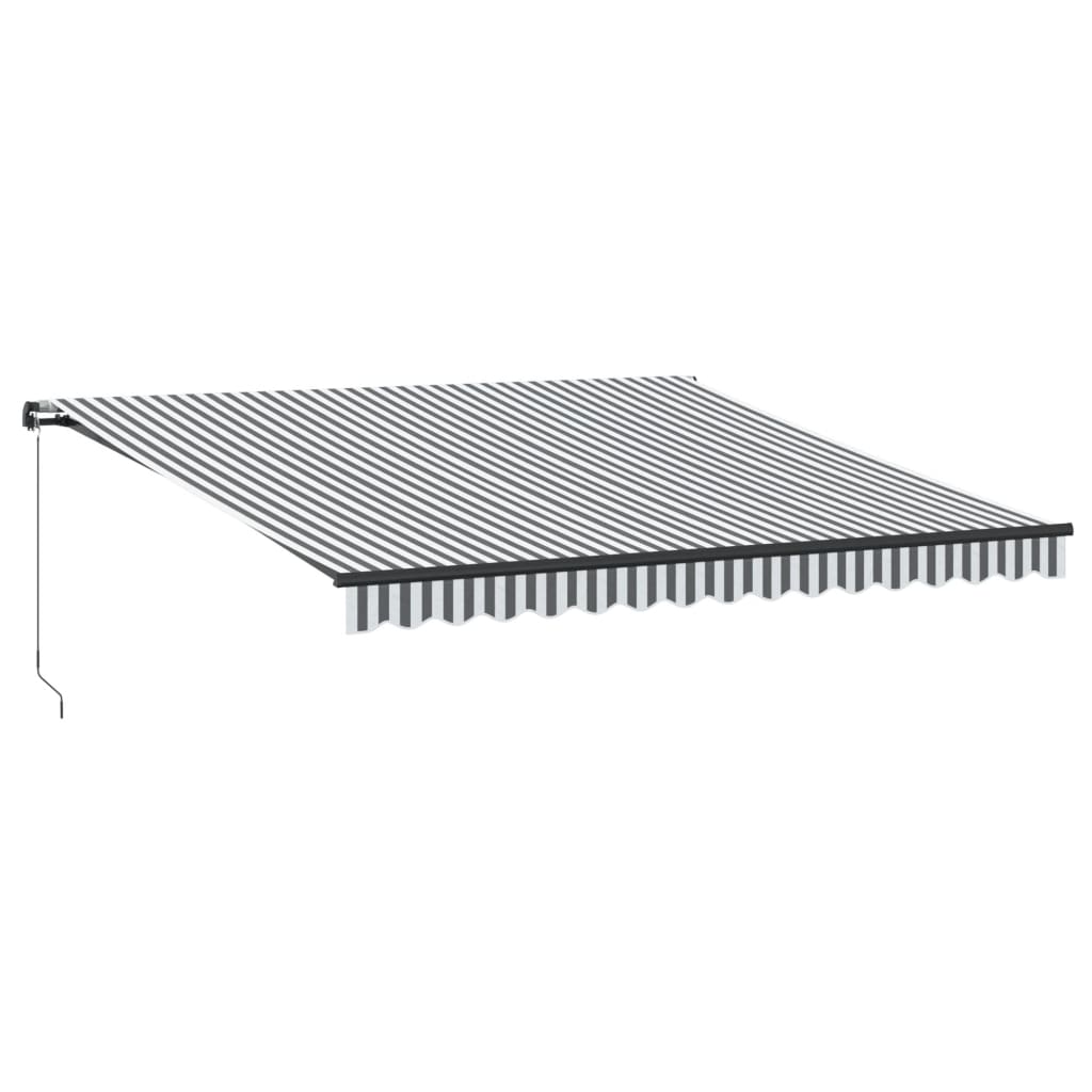 Tenda na ručno uvlačenje antracit i bijela 400 x 350 cm