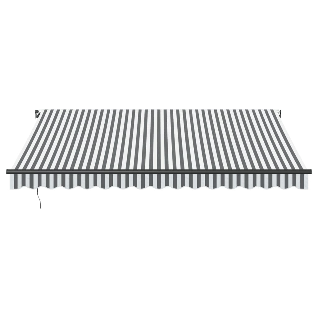 Tenda na ručno uvlačenje antracit i bijela 400 x 350 cm