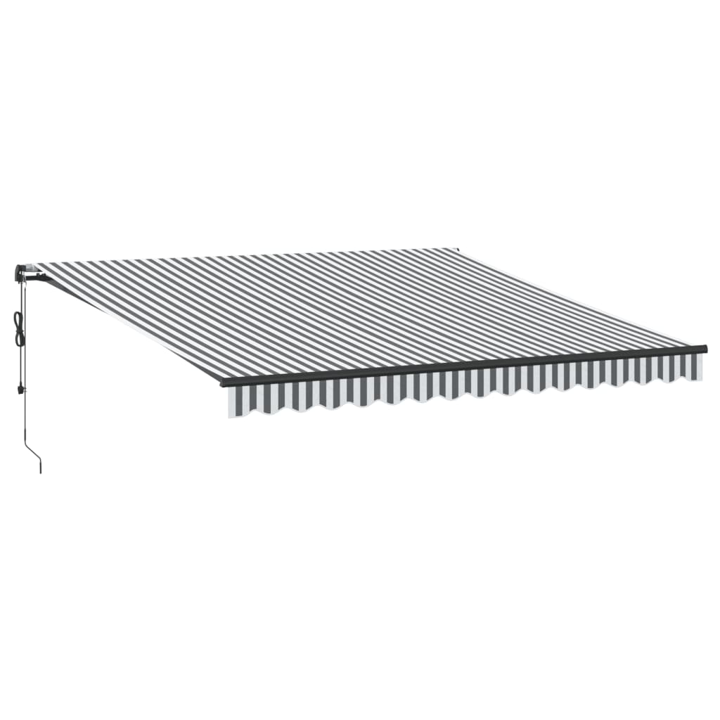 Tenda na automatsko uvlačenje antracit i bijela 400 x 350 cm