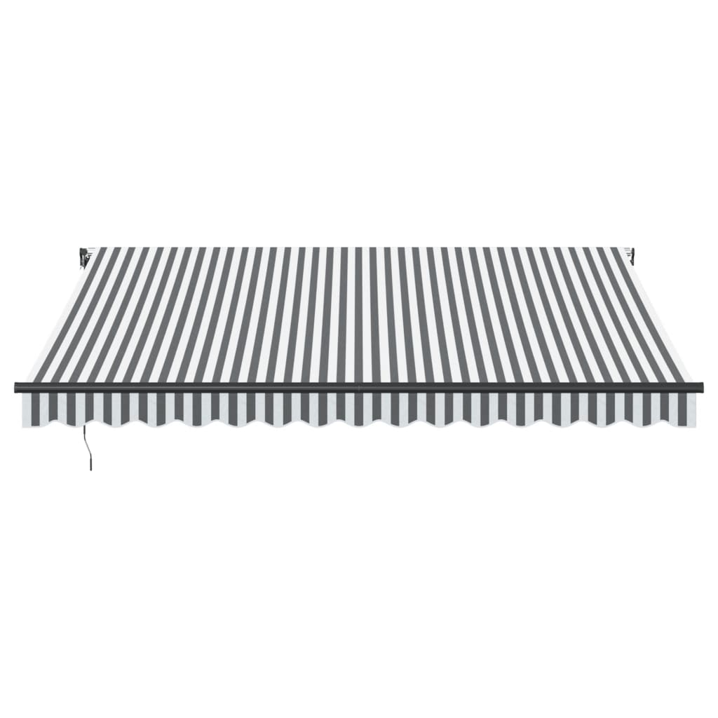 Tenda na automatsko uvlačenje antracit i bijela 400 x 350 cm