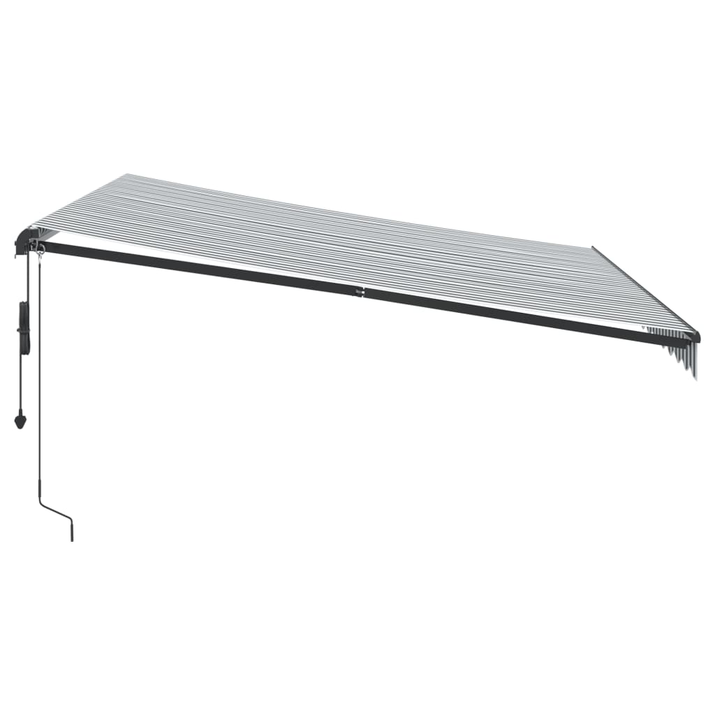 Tenda na automatsko uvlačenje antracit i bijela 400 x 350 cm