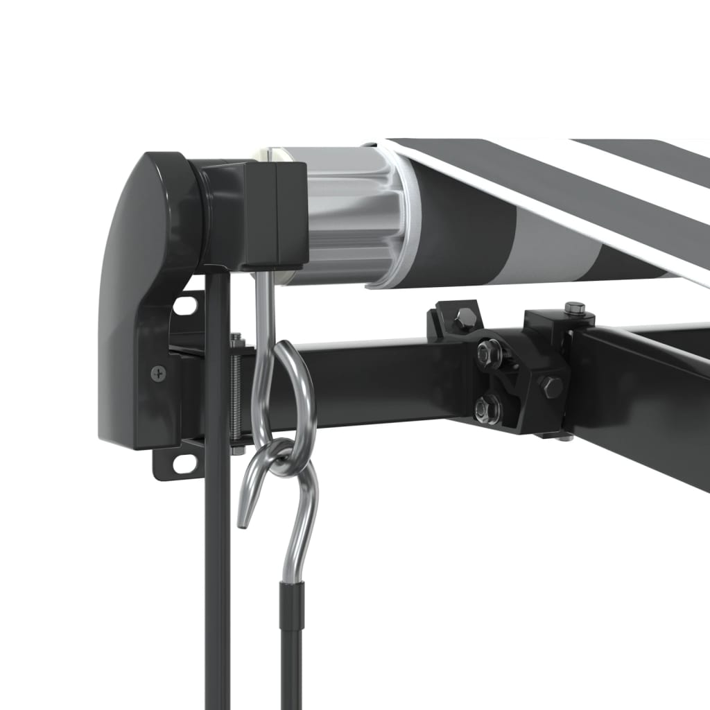 Tenda na automatsko uvlačenje antracit i bijela 400 x 350 cm