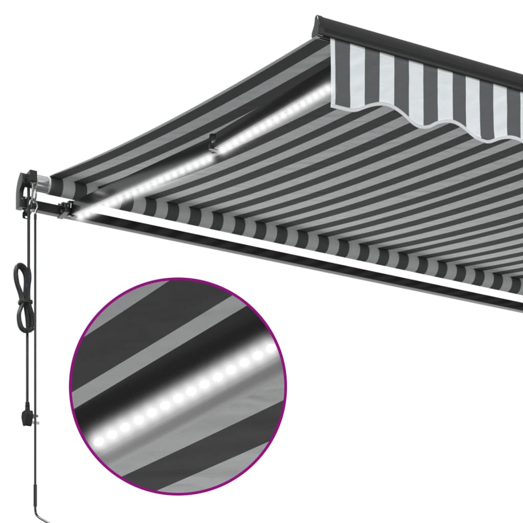 Tenda na automatsko uvlačenje LED antracit i bijela 400x350 cm