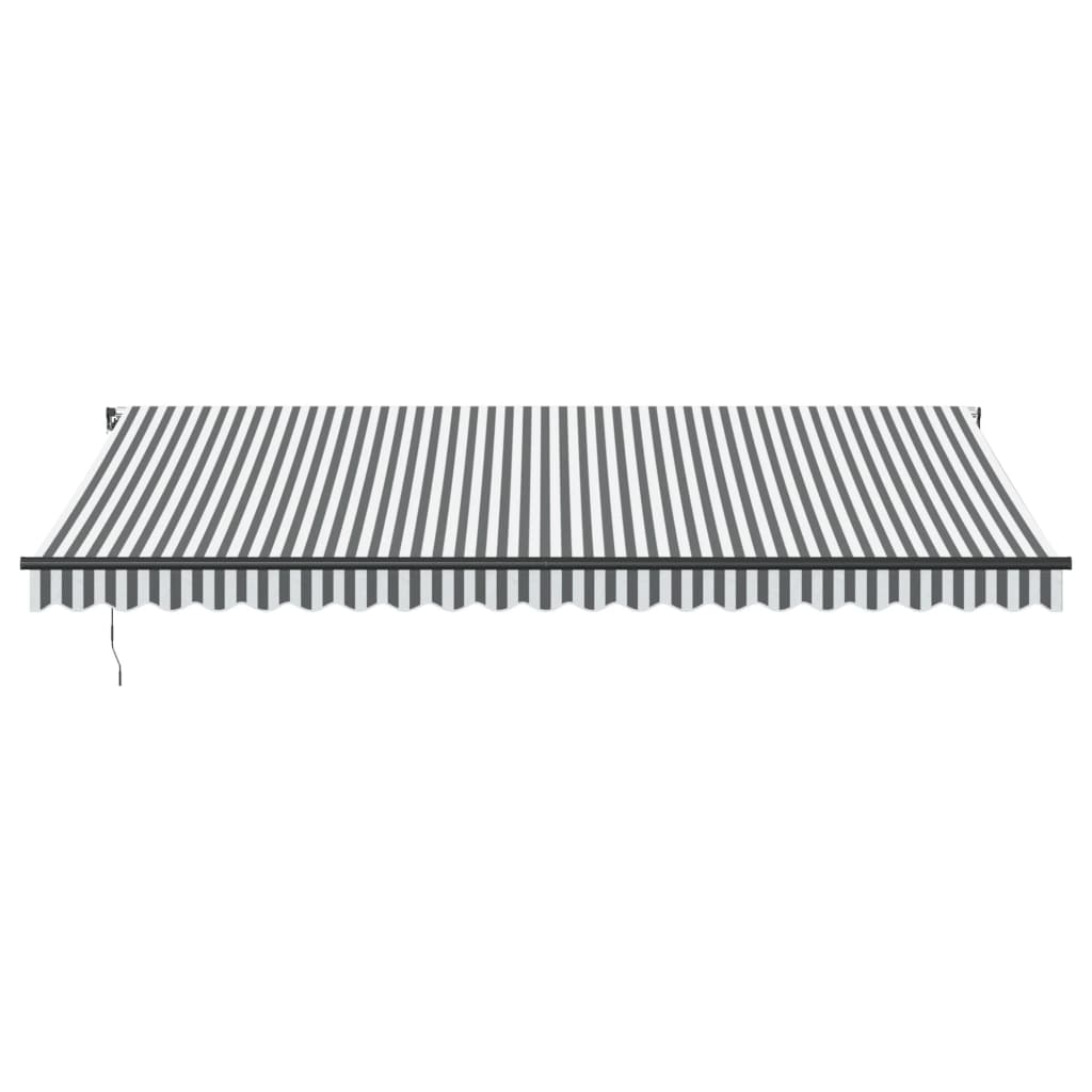 Tenda na ručno uvlačenje s LED antracit i bijela 500 x 350 cm