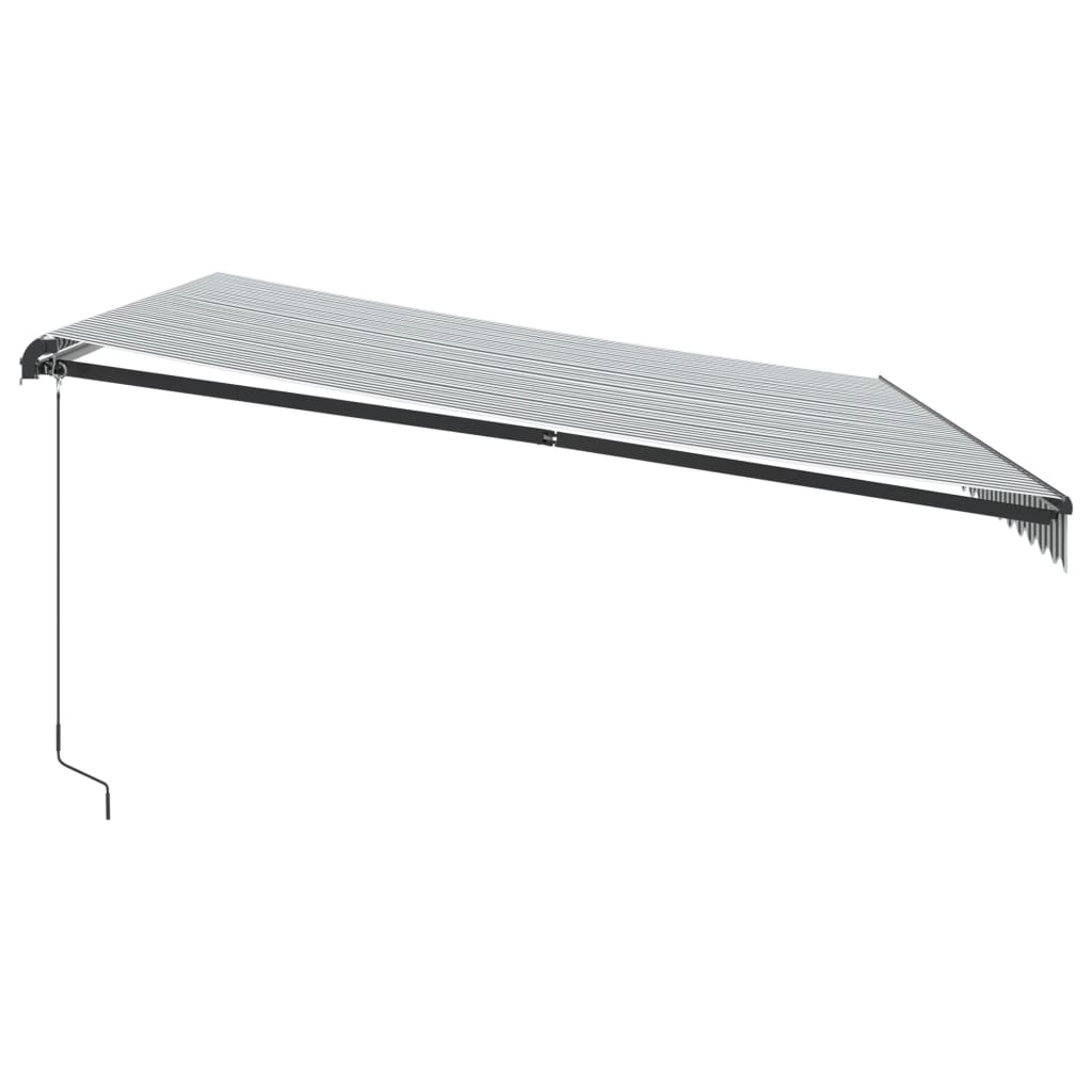 Tenda na ručno uvlačenje s LED antracit i bijela 500 x 350 cm