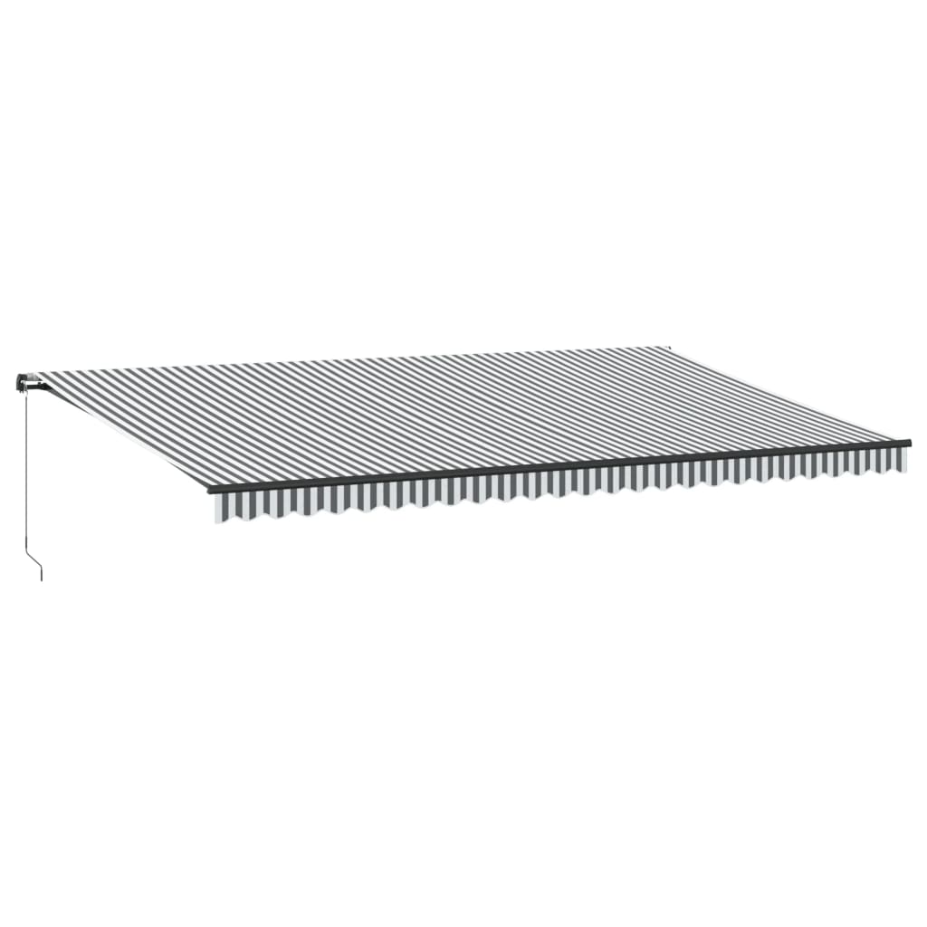 Tenda na ručno uvlačenje antracit i bijela 600 x 350 cm