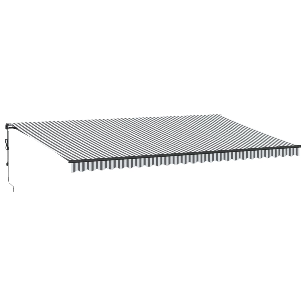 Tenda na automatsko uvlačenje antracit i bijela 600 x 350 cm