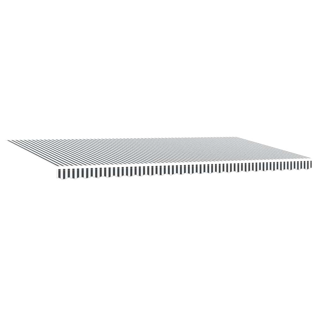 Tenda na ručno uvlačenje antracit&bijela 600x300 cm