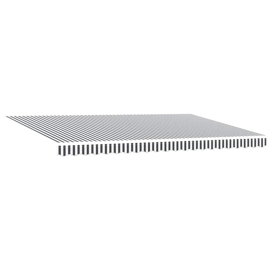 Tenda na ručno uvlačenje antracit i bijela 500 x 300 cm