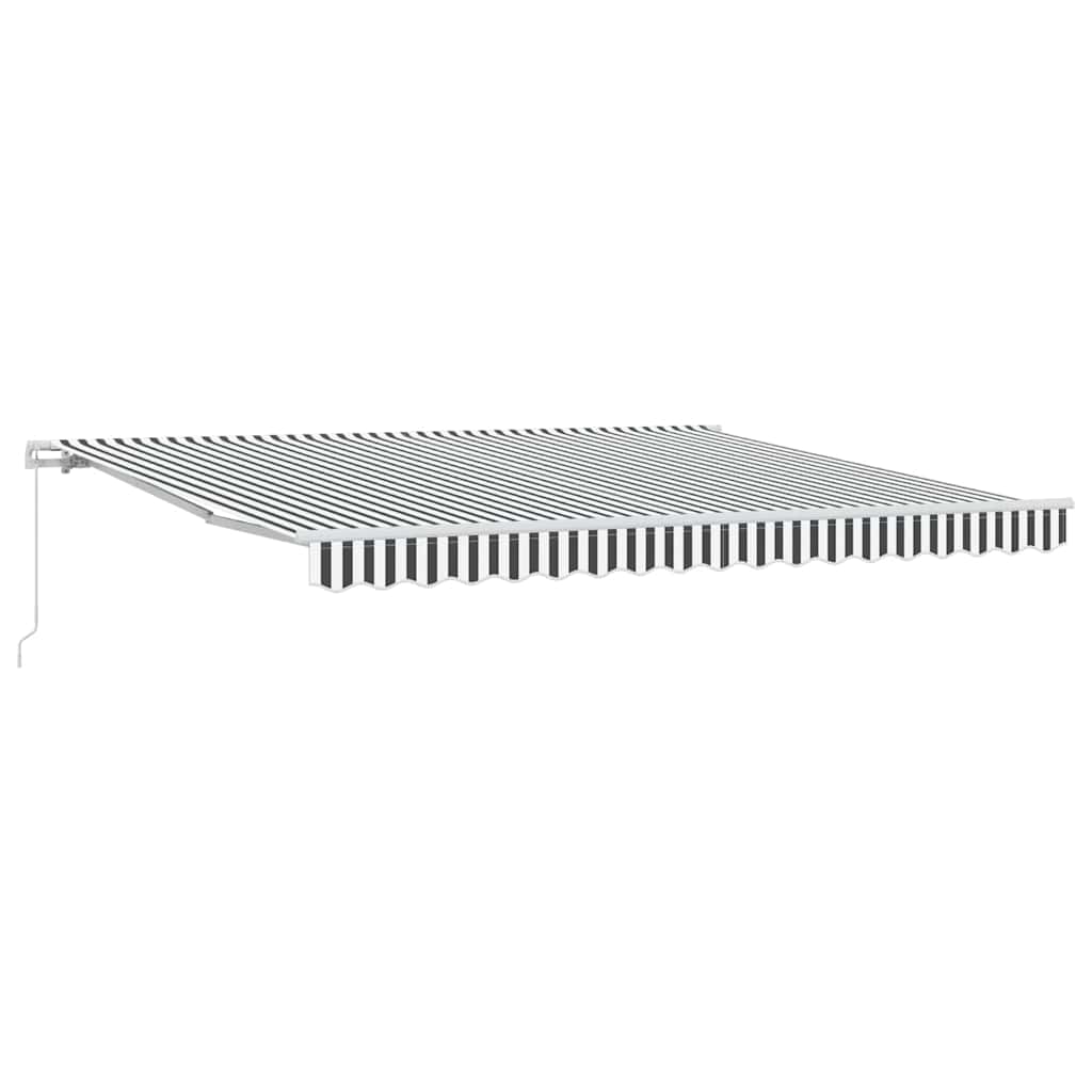 Tenda na ručno uvlačenje antracit i bijela 400 x 300 cm