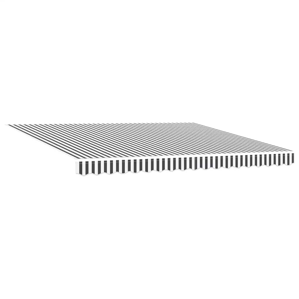 Tenda na ručno uvlačenje antracit i bijela 400 x 300 cm