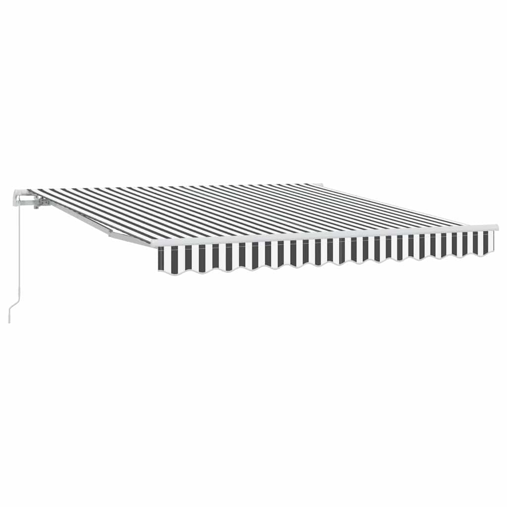 Tenda na ručno uvlačenje antracit i bijela 300 x 250 cm